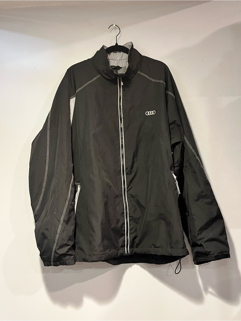 Men's Audi Black Windbreaker Jacket
